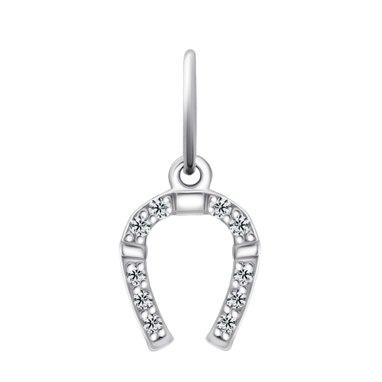 Подвеска из серебра с фианитами 