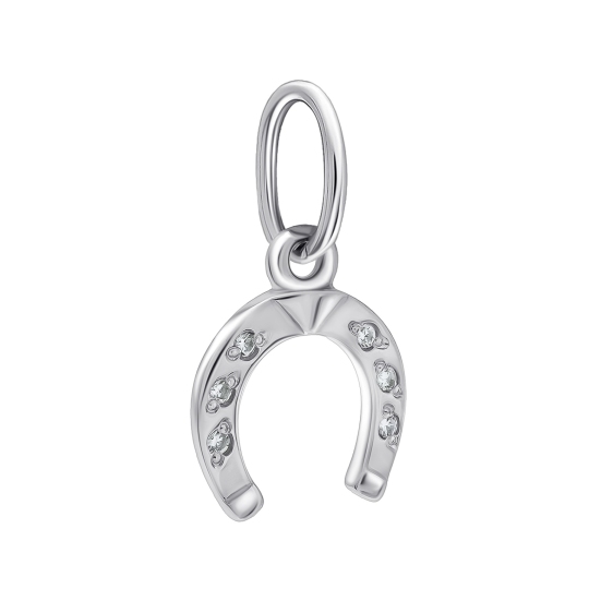 Подвеска из серебра с фианитами 