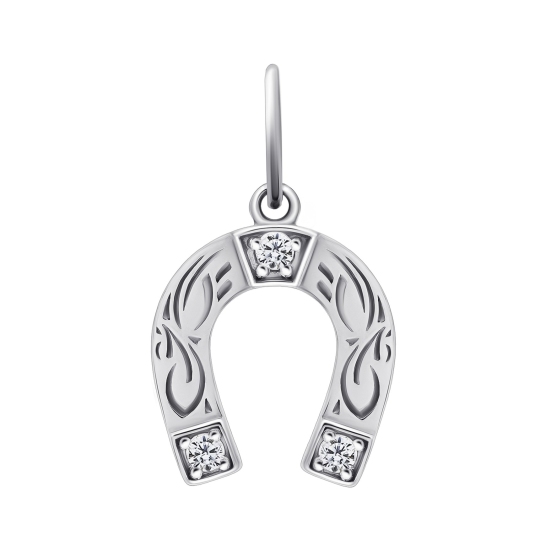 Подвеска из серебра с фианитами 