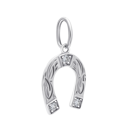 Подвеска из серебра с фианитами 
