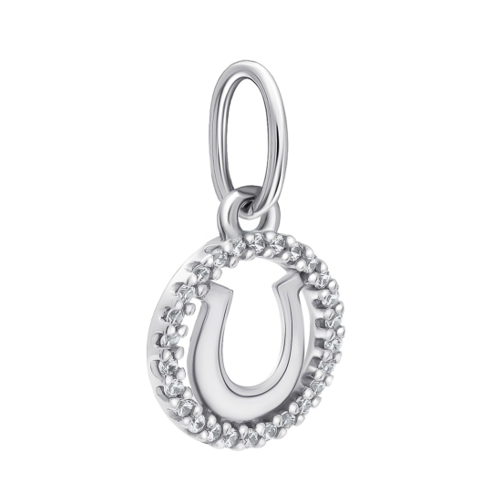 Подвеска из серебра с фианитами 