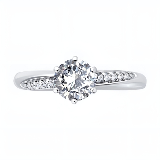 Кольцо из серебра с фианитами