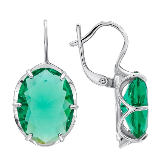 Серьги из серебра с алпанитами