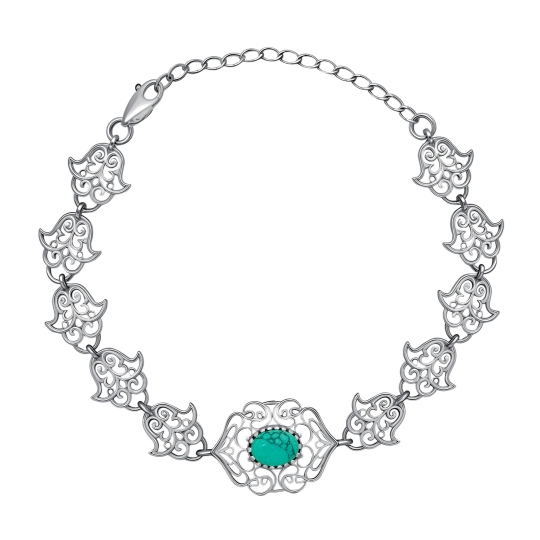 Браслет из серебра с бирюзой