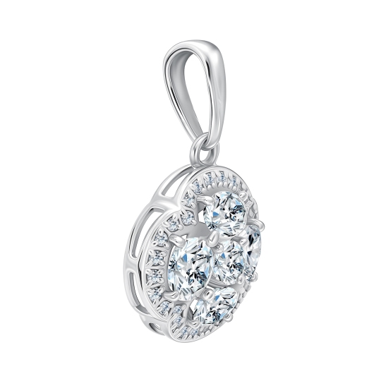 Подвеска из серебра с фианитами