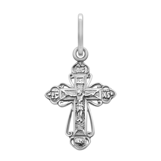Подвеска-крест из серебра