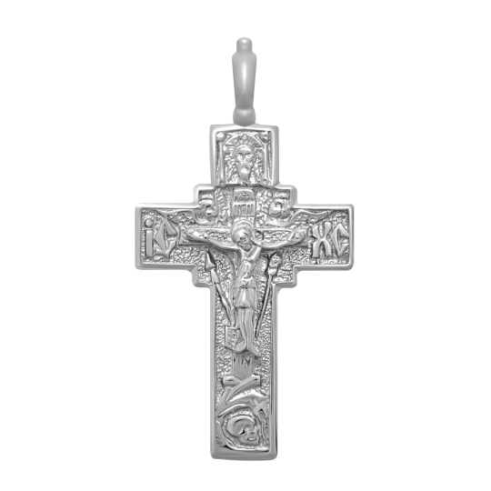 Подвеска-крест из серебра