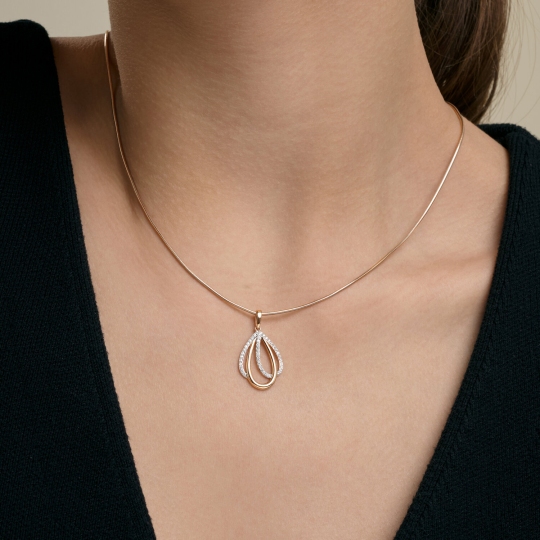 Подвеска из золота с фианитами