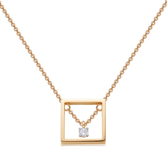 Колье из золота с бриллиантом