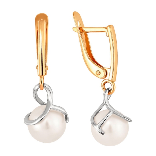 Серьги из золота с жемчугом