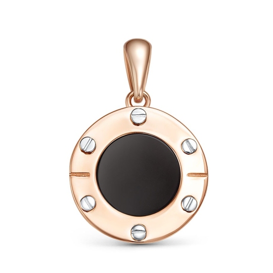 Подвеска из золота с ониксом