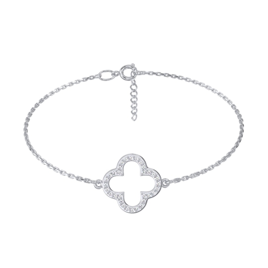 Браслет из серебра с фианитами