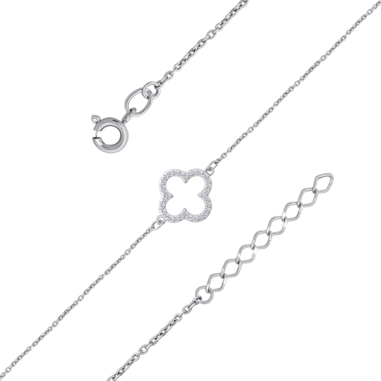 Браслет из серебра с фианитами