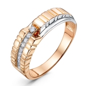 Кольцо из золота с фианитами