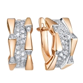 Серьги из золота с фианитами