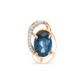 Подвеска из золота с топазом London и фианитами