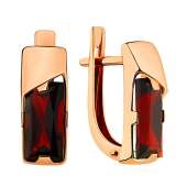 Серьги из золота с гранатами