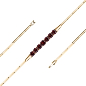 Браслет из золота с гранатами