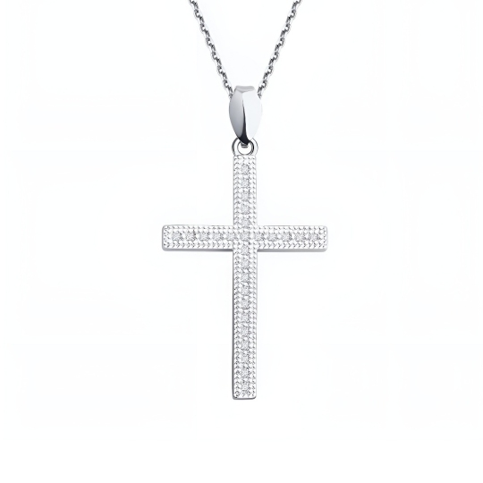 Подвеска из серебра с фианитами