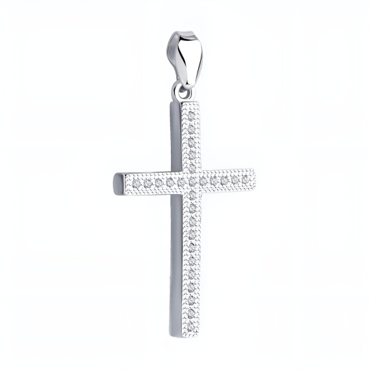 Подвеска из серебра с фианитами