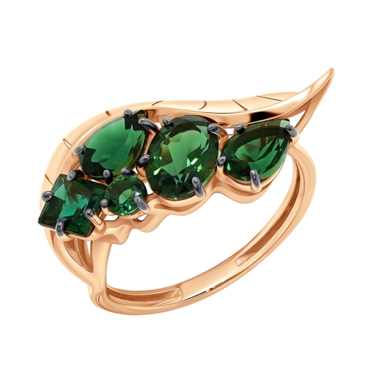 Кольцо из золота с турмалинами