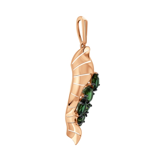 Подвеска из золота с турмалинами