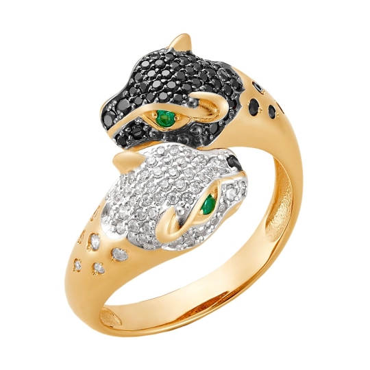 Кольцо из золота с фианитами