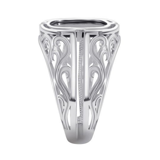 Кольцо-печатка из серебра с ониксом