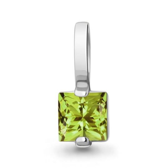 Подвеска из серебра с хризолитом