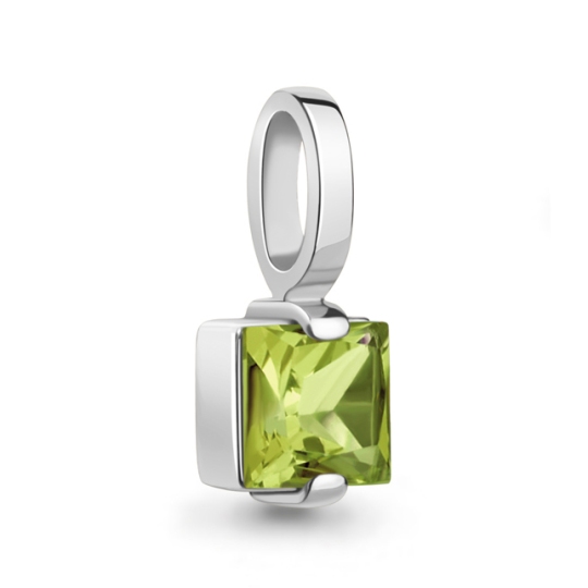 Подвеска из серебра с хризолитом