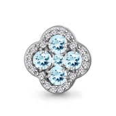 Подвеска из серебра с топазами и фианитами