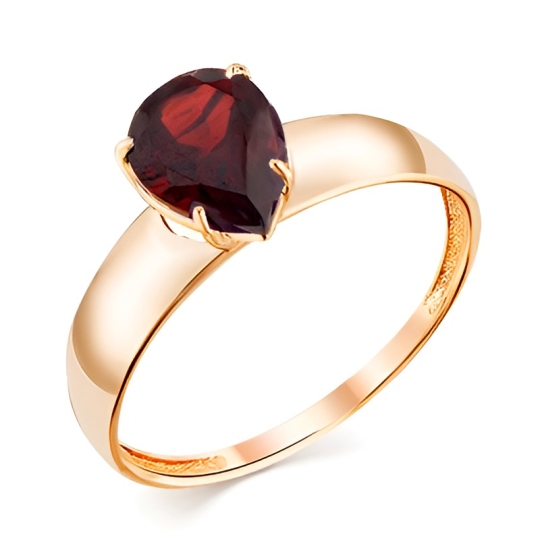 Кольцо из золота с гранатом