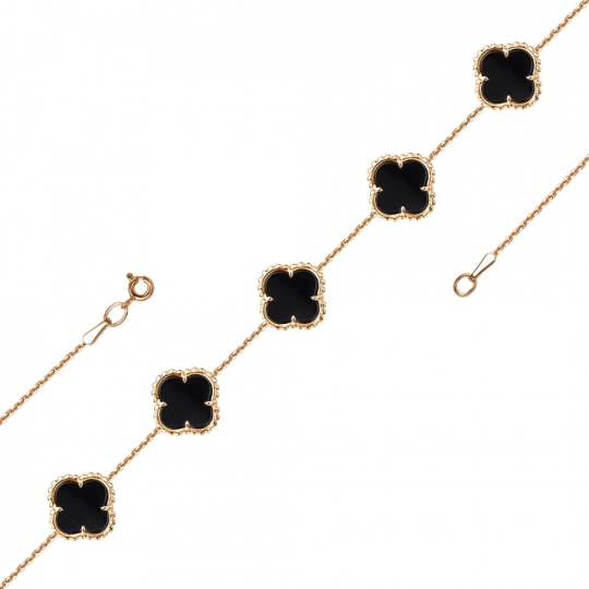 Браслет из золота с ониксами