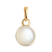 Подвеска из золота с лунным камнем и фианитами