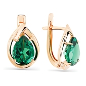 Серьги из золота с ситаллами