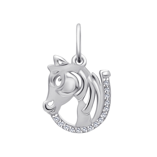 Подвеска из серебра с фианитами 