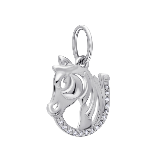 Подвеска из серебра с фианитами 