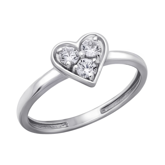 Кольцо из серебра с фианитами