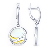 Серьги из серебра с перламутром