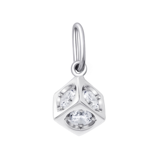 Подвеска из серебра с фианитами