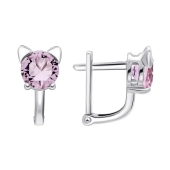 Серьги из серебра с ювелирными кристаллами