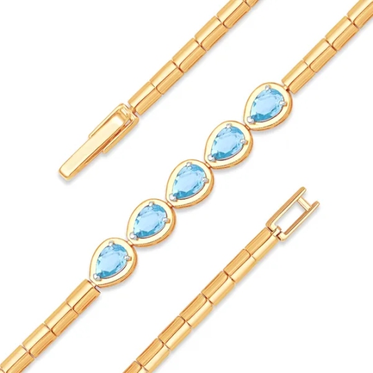 Браслет из золота с топазами Swiss