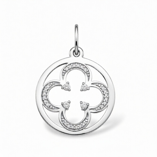 Подвеска из серебра с фианитами