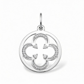 Подвеска из серебра с фианитами