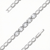 Браслет из серебра с фианитами