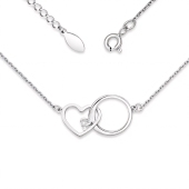 Колье из серебра с фианитом