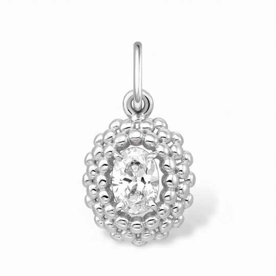 Подвеска из серебра с фианитом