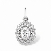 Подвеска из серебра с фианитом