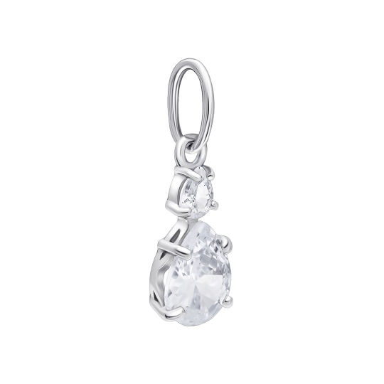 Подвеска из серебра с фианитами