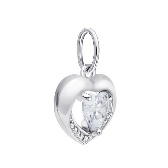 Подвеска из серебра с фианитами